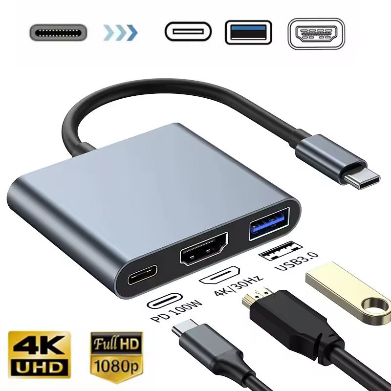 HUB 3 EN 1 - HUB USB-C