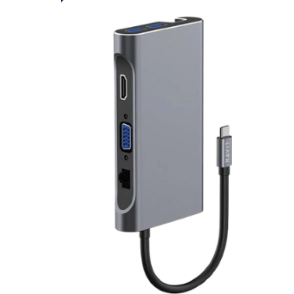 HUB LAN USB3.0 HDMI TIPOC VGA SOP HAVIT - HB4001