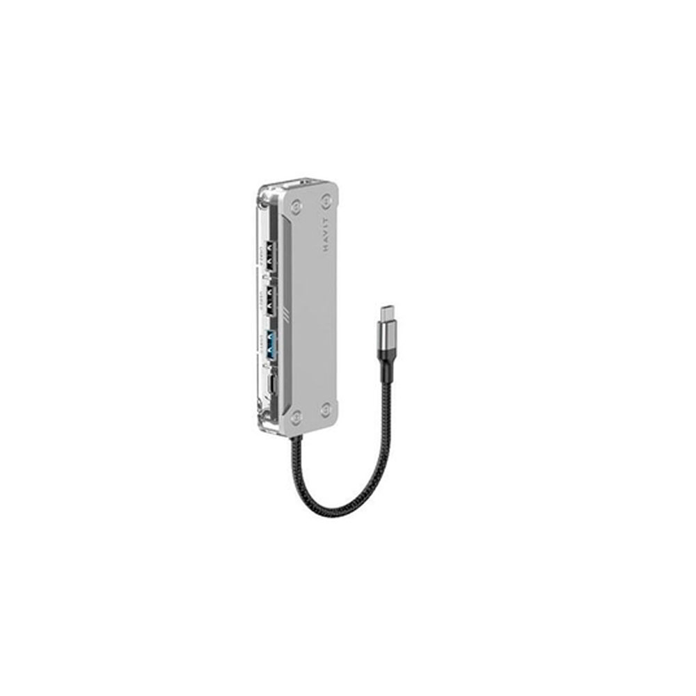 HUB USB HAVIT 5 PUERTOS EN 1 USB-A/USB-C/HDTV+PD - HB4020
