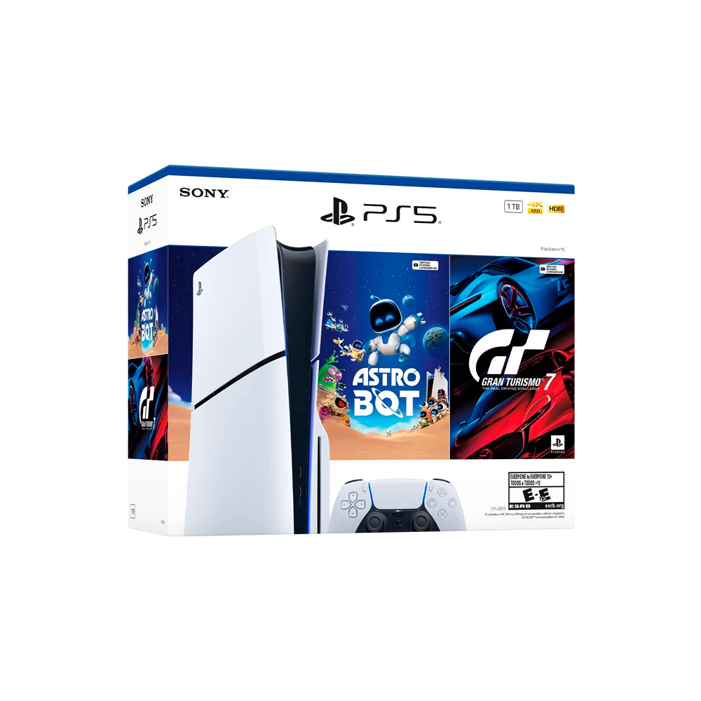 CONSOLA PS5 C/LECTOR SLIM 1TB C/GRAN TURISMO 7+ASTROBOT
