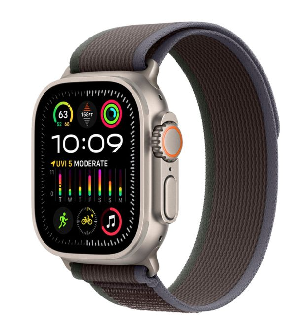 APPLE WATCH ULTRA GEN 1 WITH BLACK/COOL GRAY TRAIL LOOP 49MM